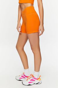 NEON ORANGE Active Crossover Biker Shorts, image 3