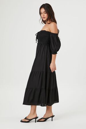 Buy FOREVER 21 Women Black Solid Tube Bodycon Midi Dress - Dresses for  Women 2098586