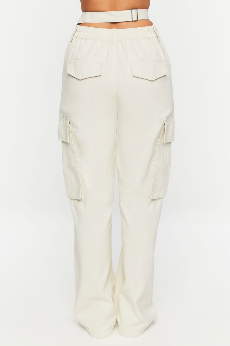 Cutout Straight-Leg Cargo Pants