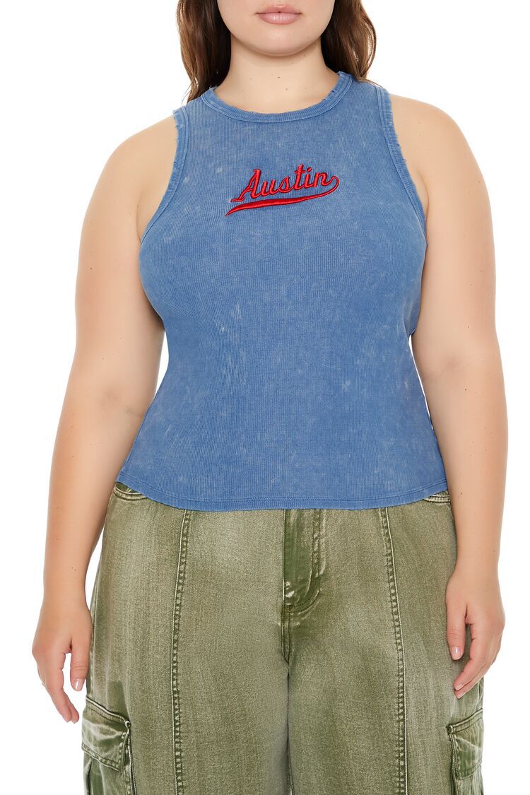 Plus Size Austin Graphic Tank Top