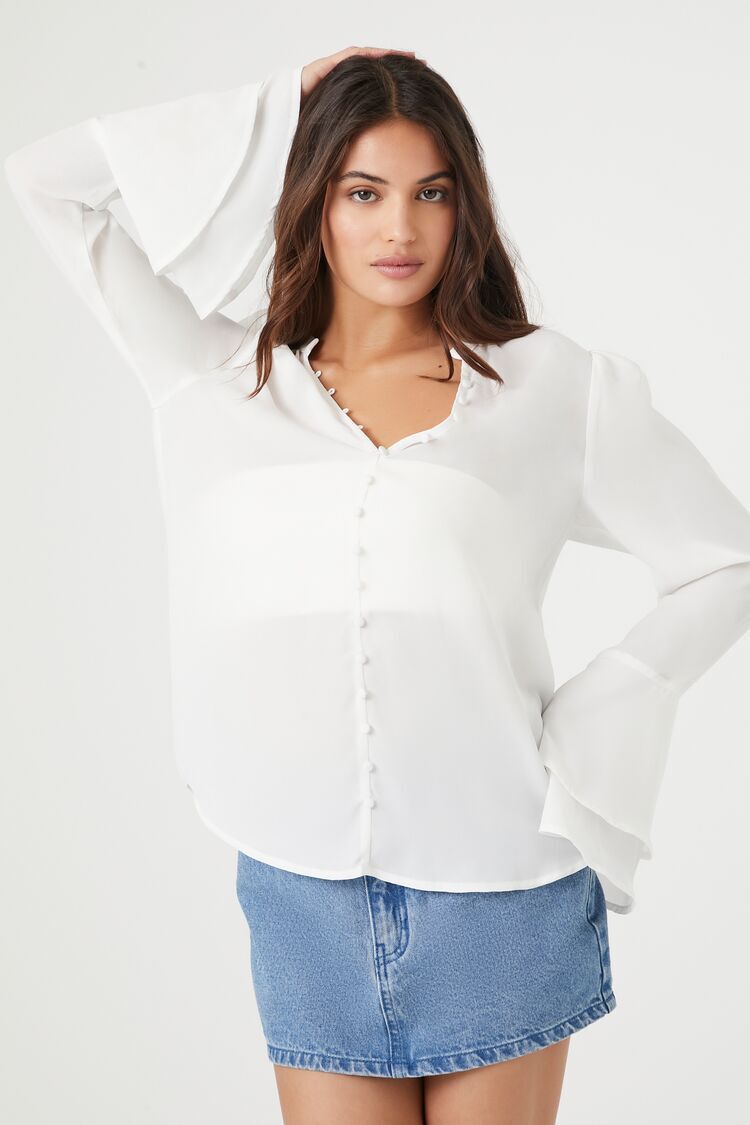 Womens Bell Sleeves Top | Forever 21