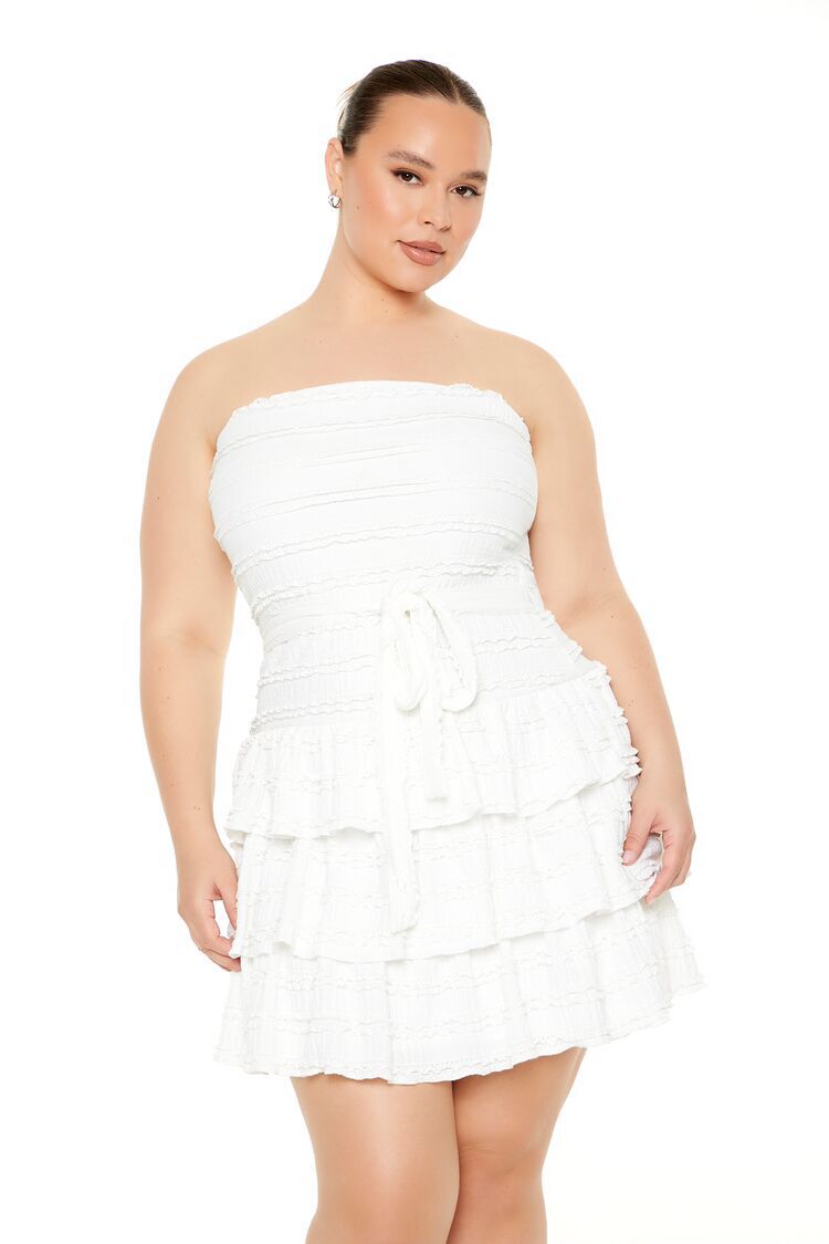 Forever 21 White Ruffle Dress