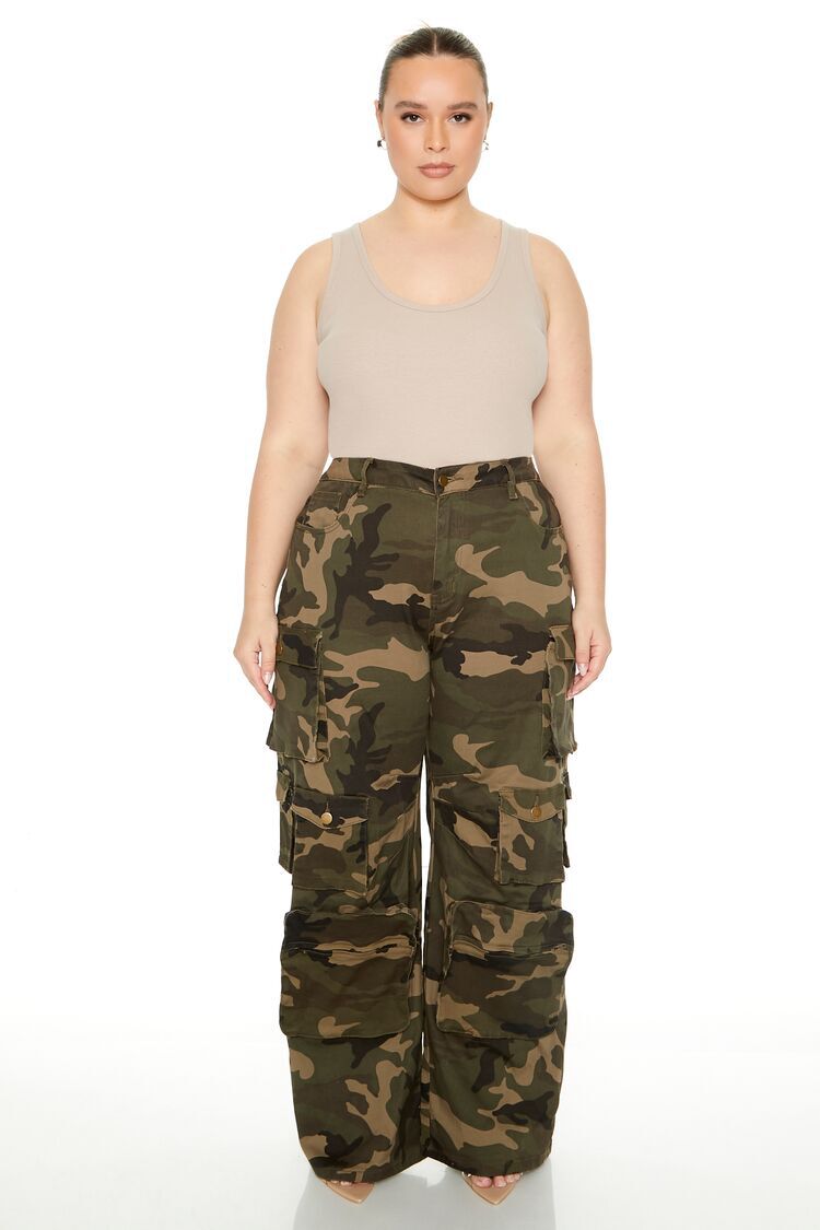 WDIRARA Women's Plus Size Camo Print Tie Front Stretch Skinny Long Pants  Army Green 0XL at Amazon Women's Clothing store