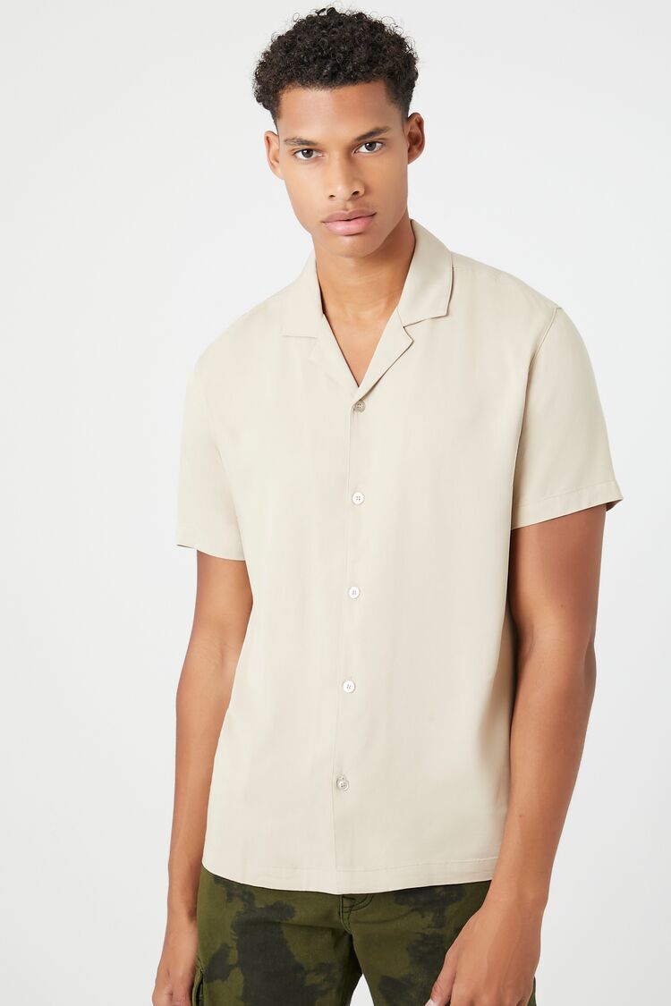 Cuban Collar Short-Sleeve Shirt