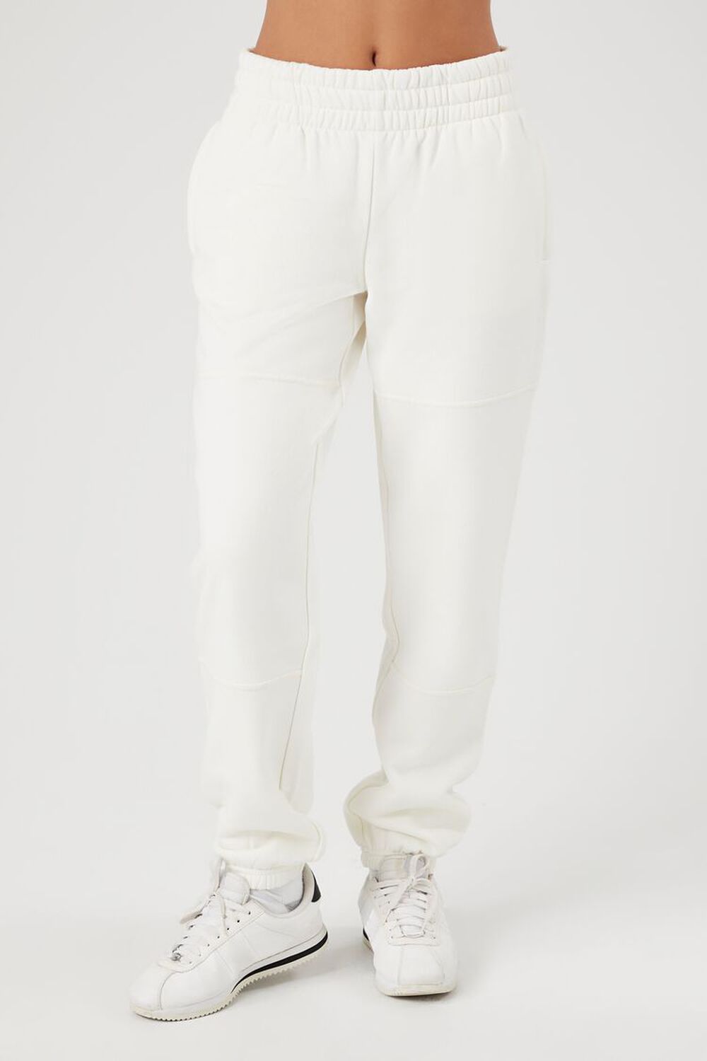 New With Tags Forever 21 Active Fleece Joggers Vanilla Pockets