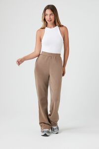 ASH BROWN Fleece Pocket Sweatpants, image 1