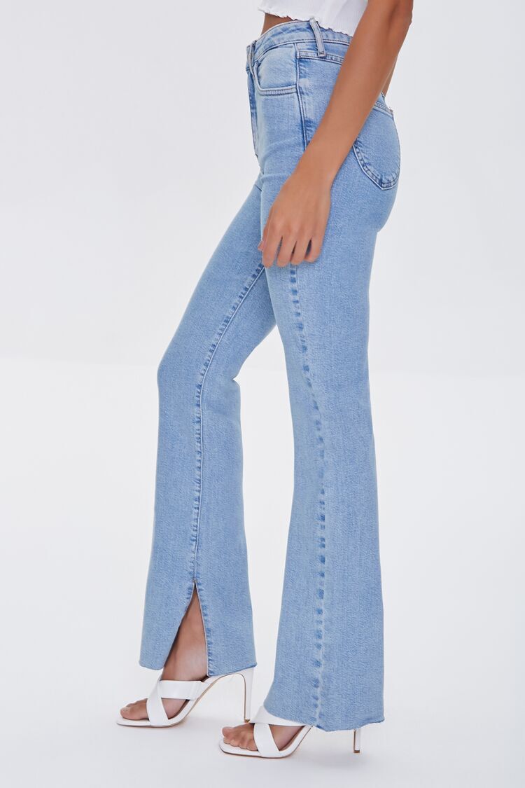 High-Rise Slit-Hem Jeans