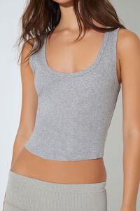 HEATHER GREY Cropped Tank Top, image 6