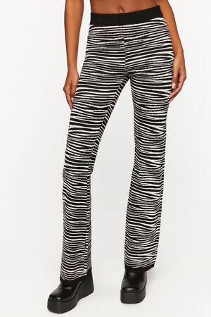 M Sou Fashionable Pencil Stripes Slip On Flare Pants - Havana & White @  Best Price Online