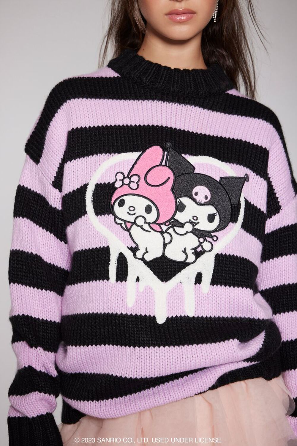 PURPLE/MULTI My Melody & Kuromi Striped Sweater, image 5