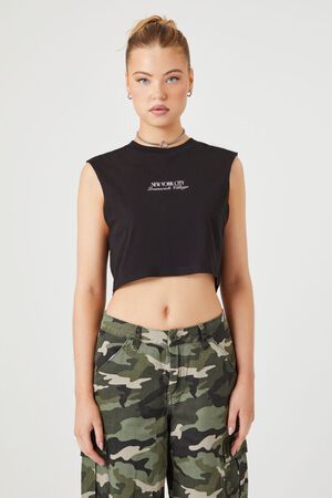 Camiseta Cropped Forever 21 Muscle Tee Roxa - Compre Agora