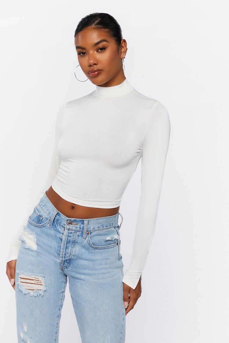 white bandeau top long