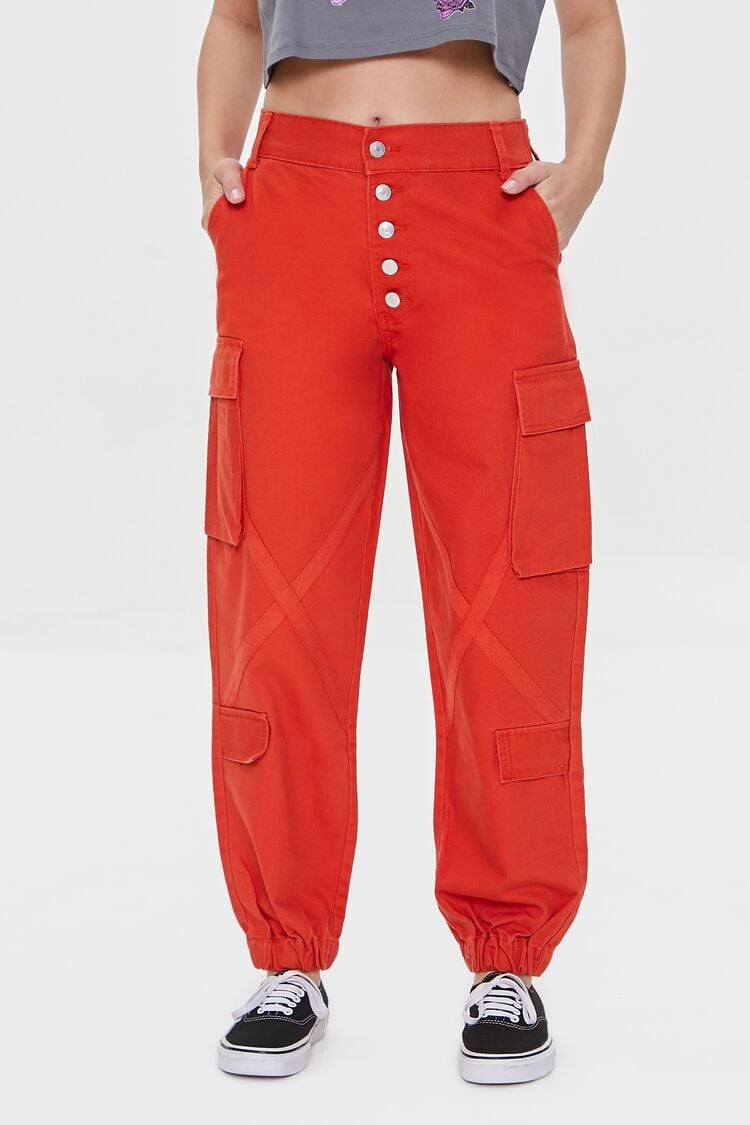 Forever 21 Women's Belted Wide-Leg Cargo Pants | Montebello Town Center