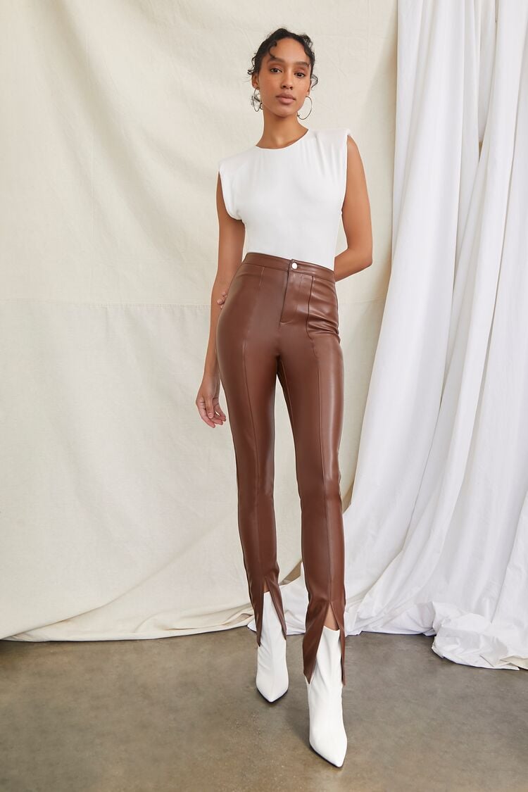 Faux leather skinny pants | GATE