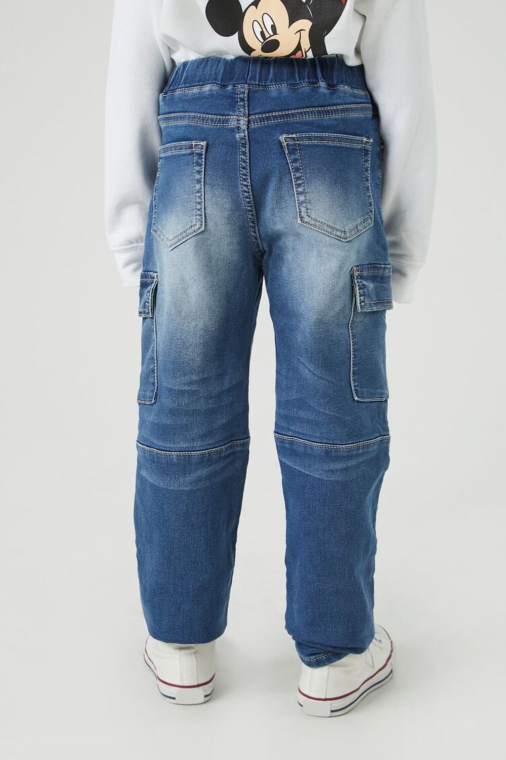 Girls Wide-Leg Cargo Jeans (Kids)