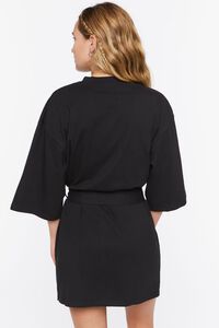 BLACK Tie-Waist Mini T-Shirt Dress, image 3