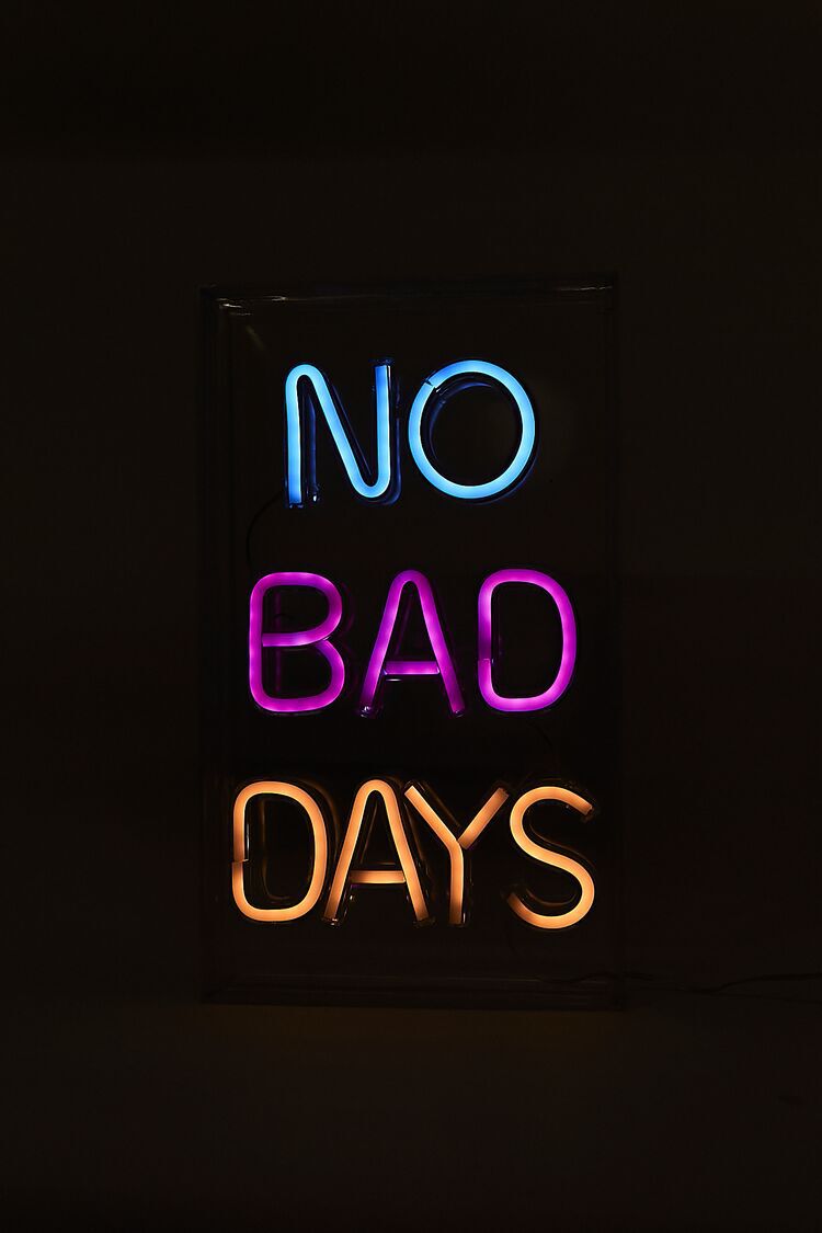 No Bad Days Hanging Neon Sign