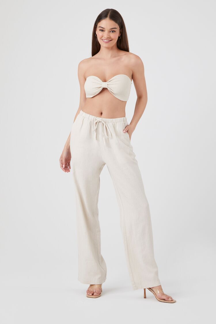Forever 21 Pants Womens Medium Black White Side Track Pant Stripe Loose  Crop | eBay
