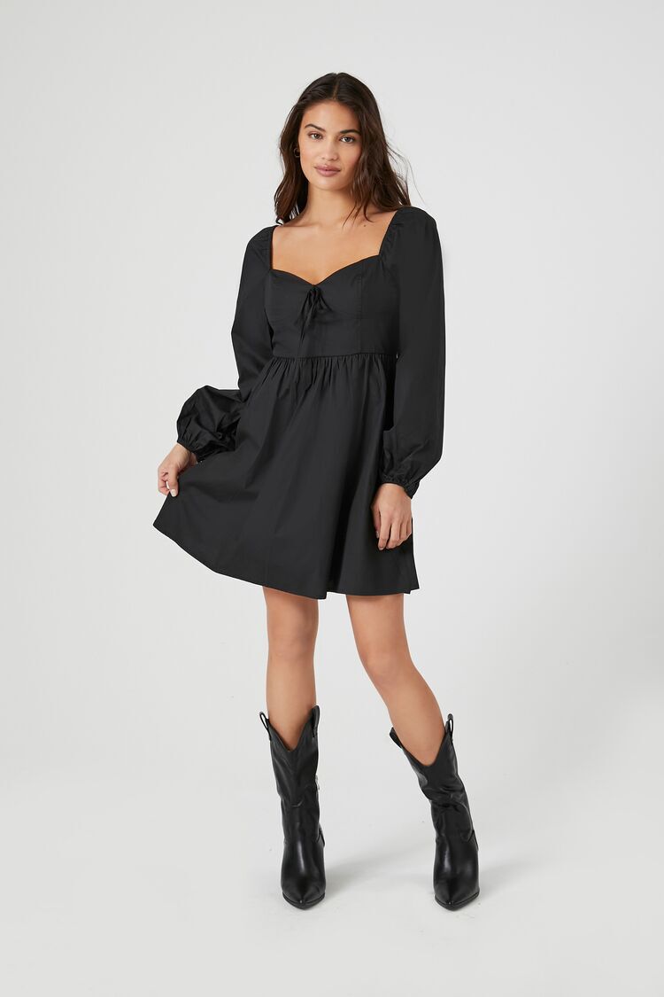 Poplin Sweetheart Mini Dress