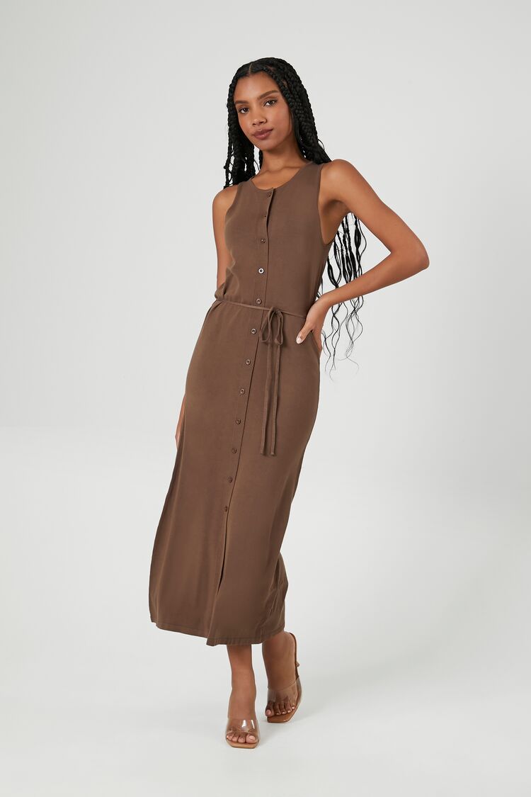 Forever 21 button front midi clearance dress