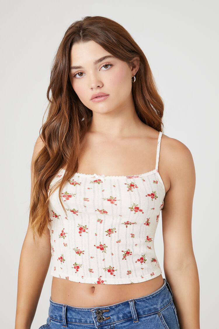 Floral Print Cropped Cami