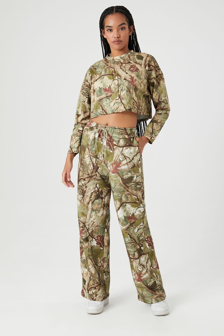 Buy Realtree women brand logo drawstring lounge pants black Online