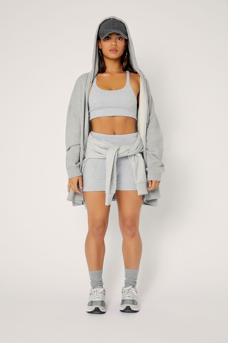 Active Seamless Heathered Biker Shorts Forever 21