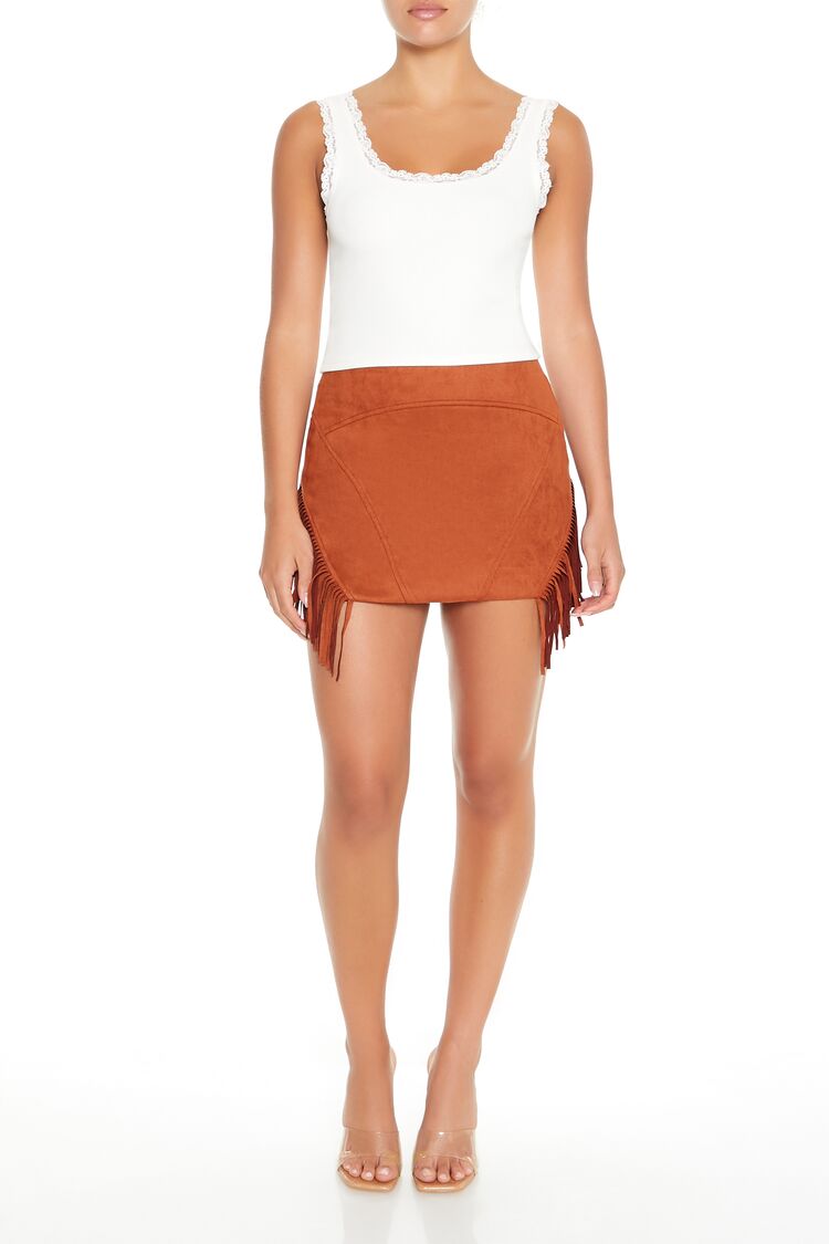 Brown suede skirt forever 21 best sale