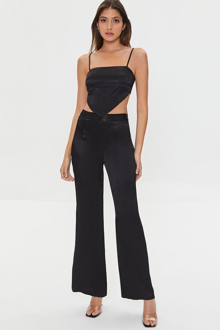 Satin Wide-Leg Pants