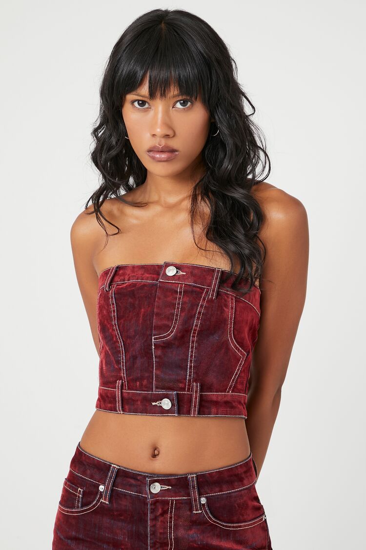 Velvet Cropped Tube Top