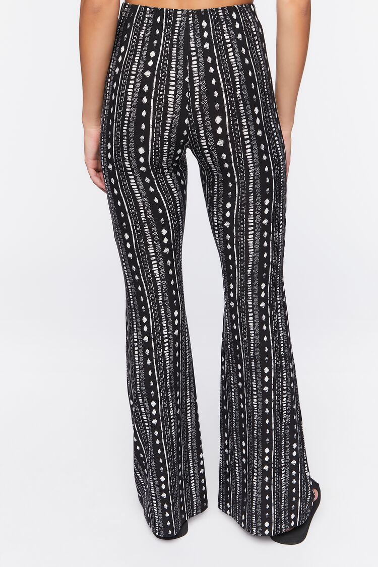 ornate print flare pants