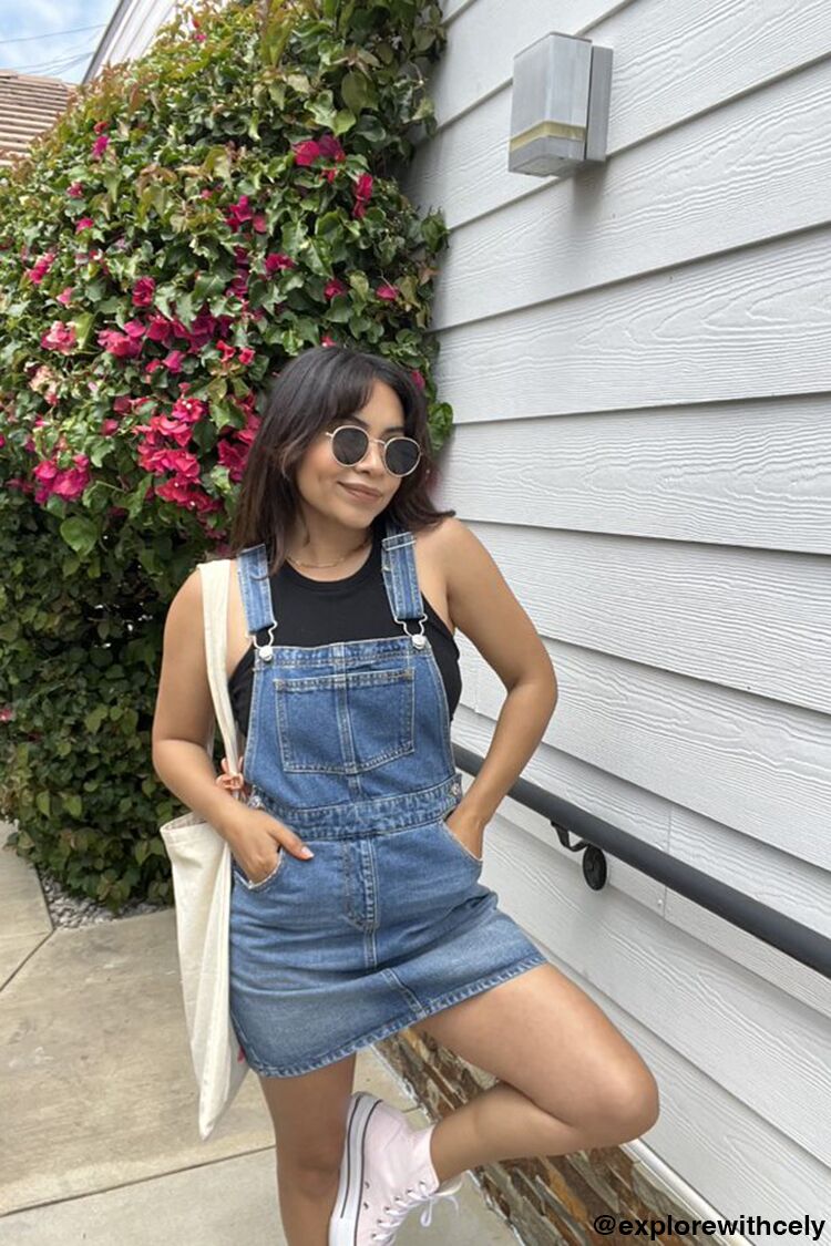 Denim Overall Mini Dress