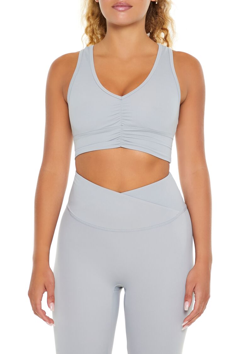 Ruched Racerback Sports Bra