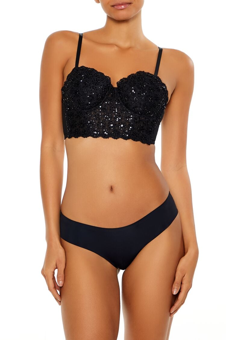 Sequin Lingerie Cropped Cami