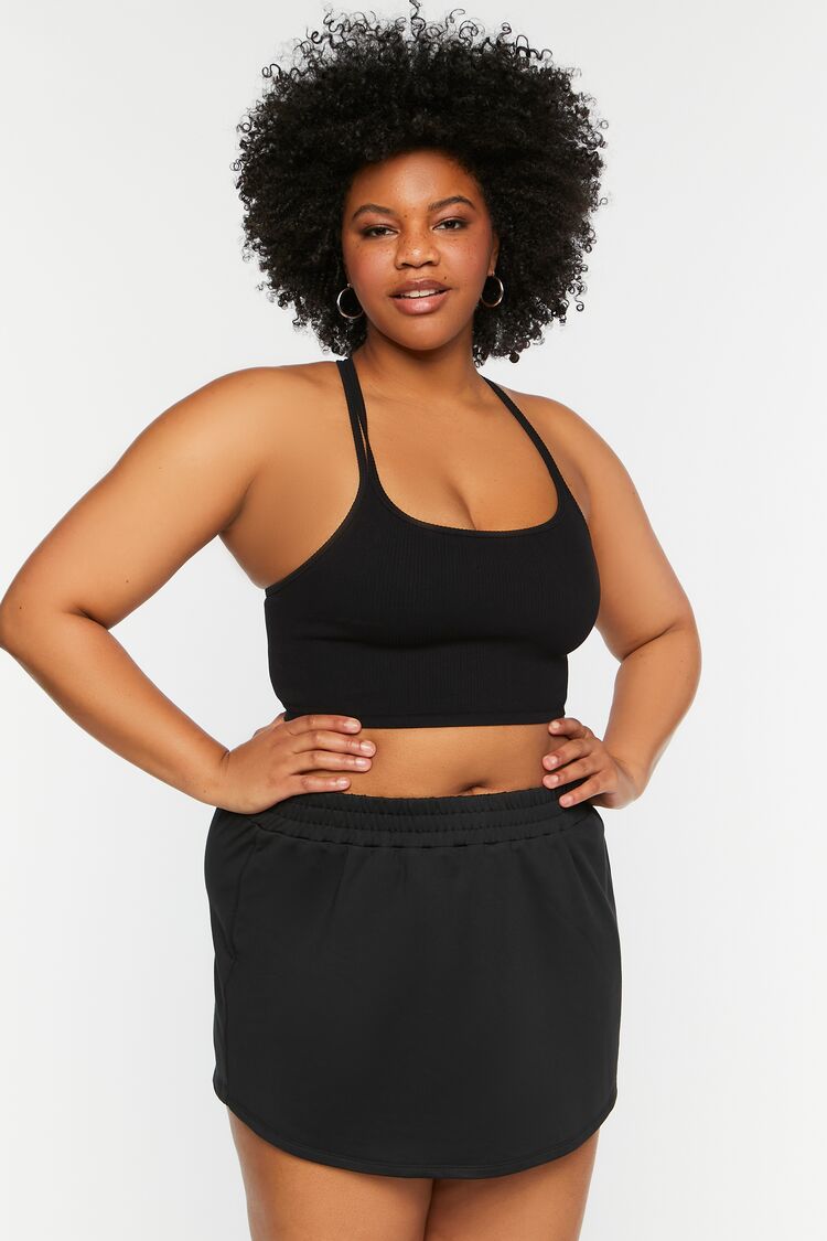 Plus Size Active Mid Rise Skort