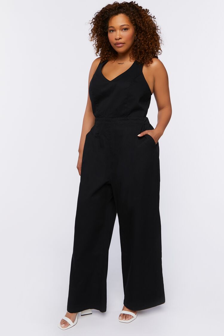 black tie back jumpsuit