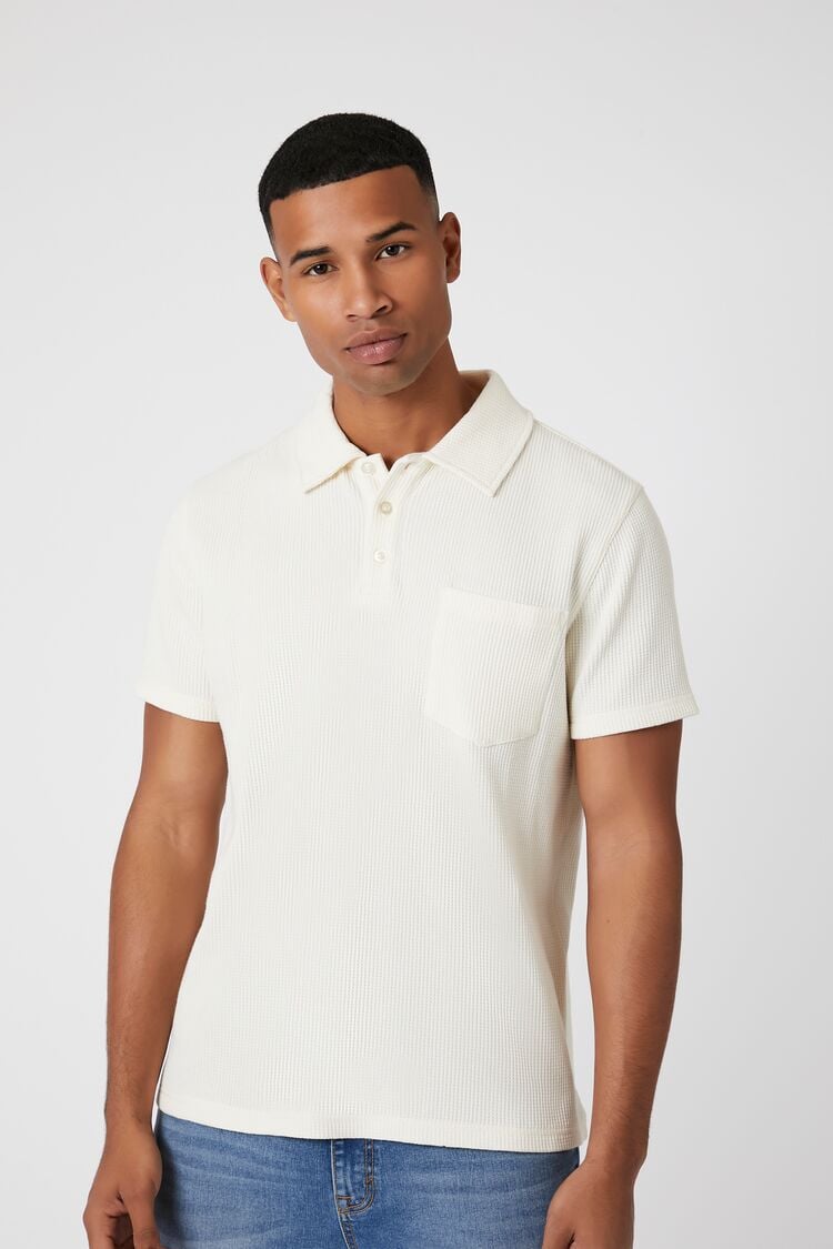 Ribbed Slim-Fit Pocket Polo Shirt | Forever 21