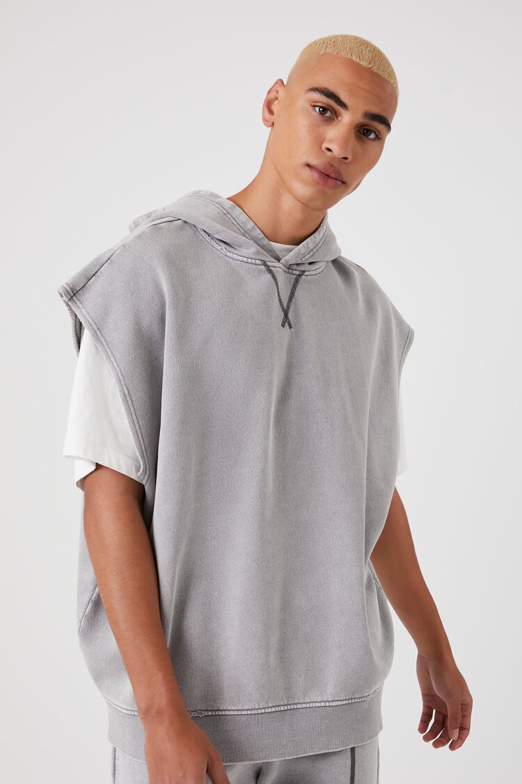 Sleeveless Drawstring Hoodie