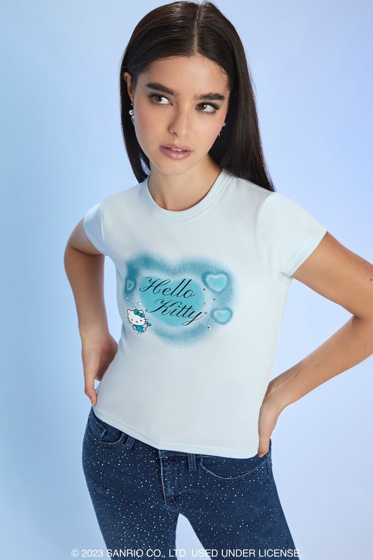 Hello Kitty Graphic Cropped Tee