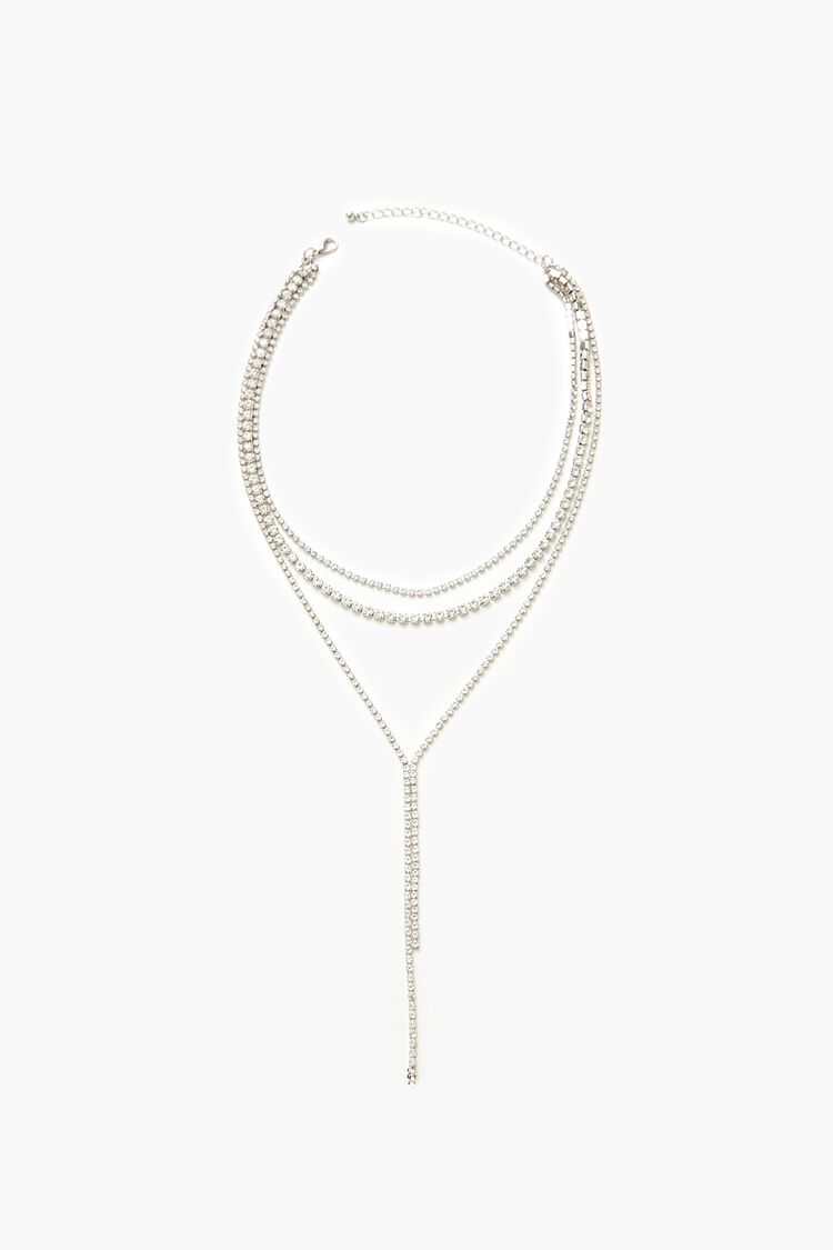 Rhinestone Box Y-Chain Necklace | Forever 21