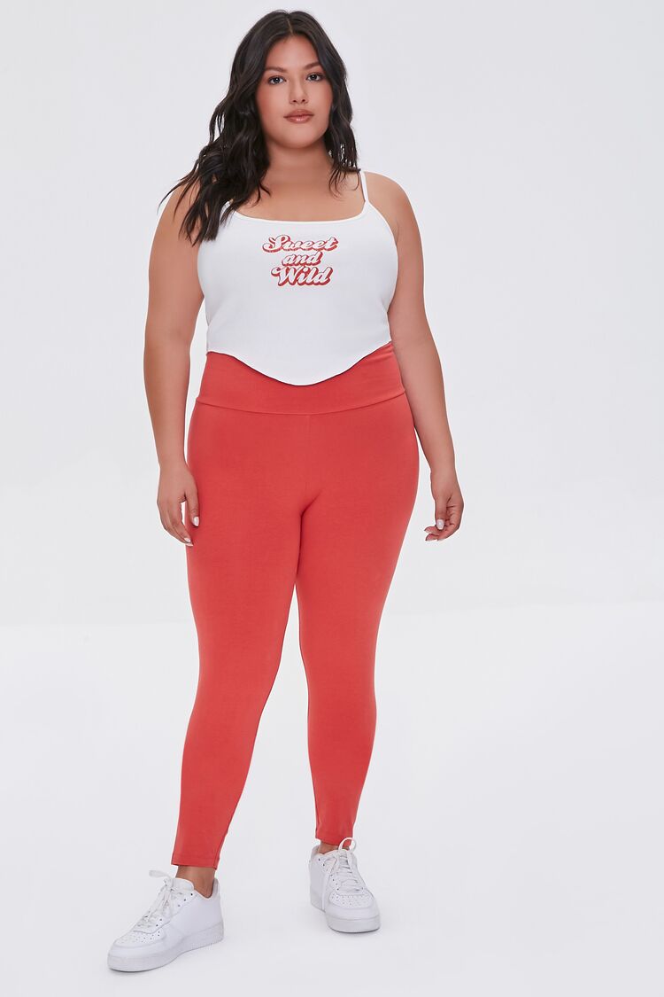 Plus Size Basic High-Rise Leggings