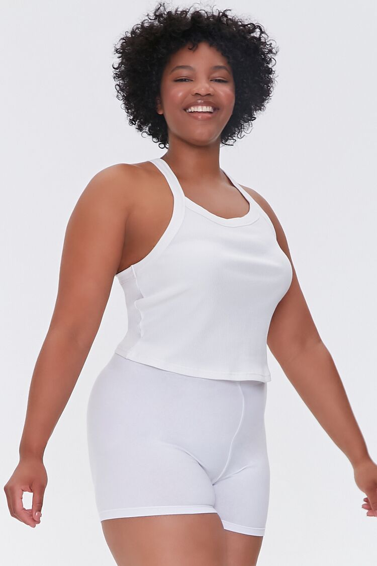 Plus Size Basic Cotton Hot Shorts