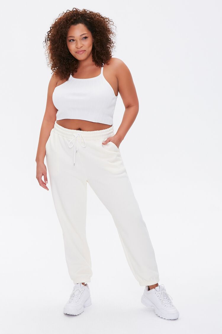 Plus Size Fleece Drawstring Joggers