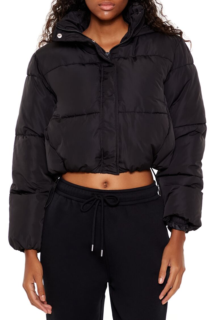 Hooded Cropped Puffer Jacket