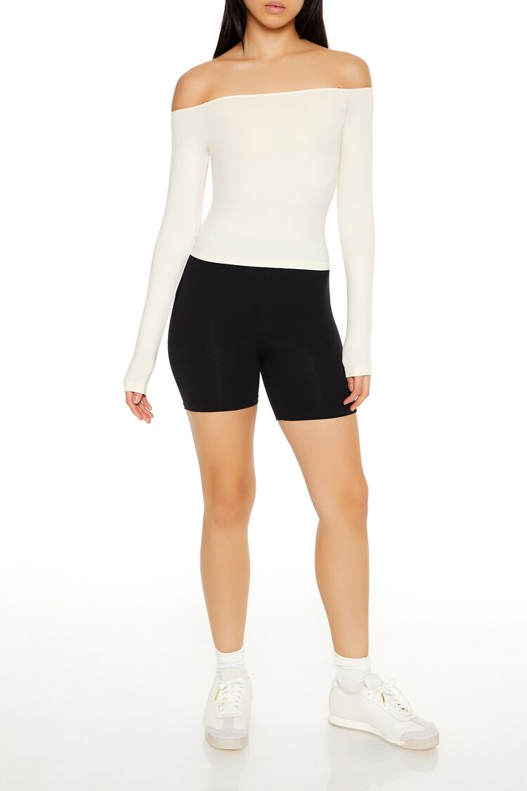 Cotton-Blend Biker Shorts