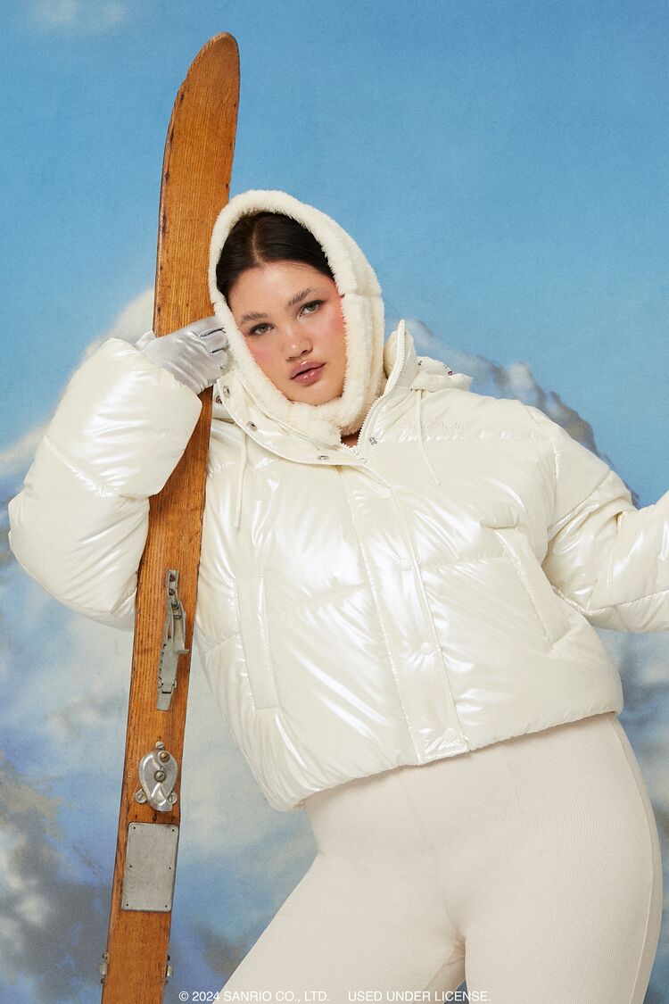 Plus Size Hello Kitty Puffer Jacket