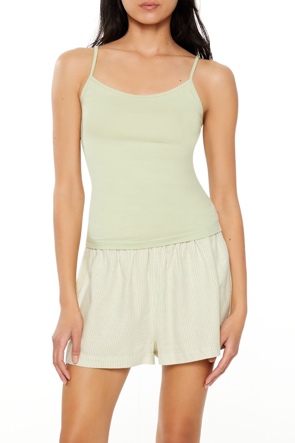 Cotton-Blend Ruched Cami