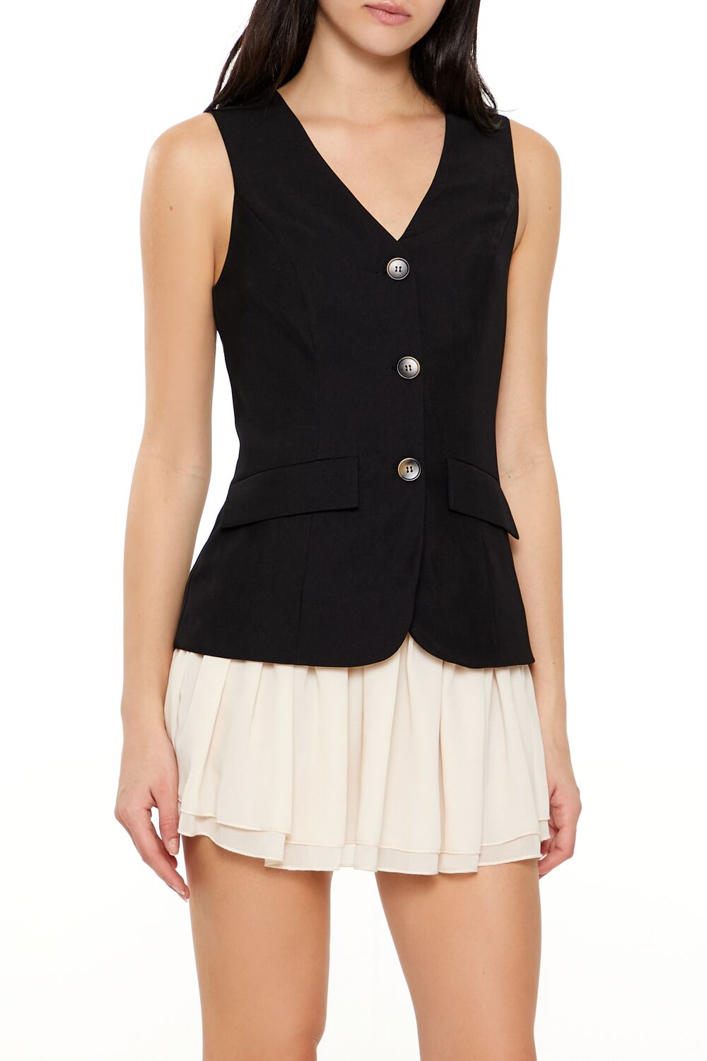 Layered Vest Combo Mini Dress