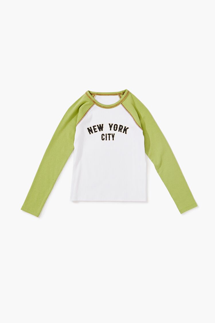 NY Yankees 3/4 Sleeve Raglan T Shirt Kids S M L XL Boys Girls Baseball New  York