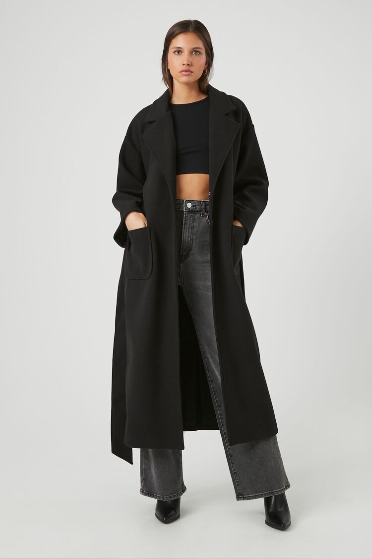 Belted Longline Duster Coat